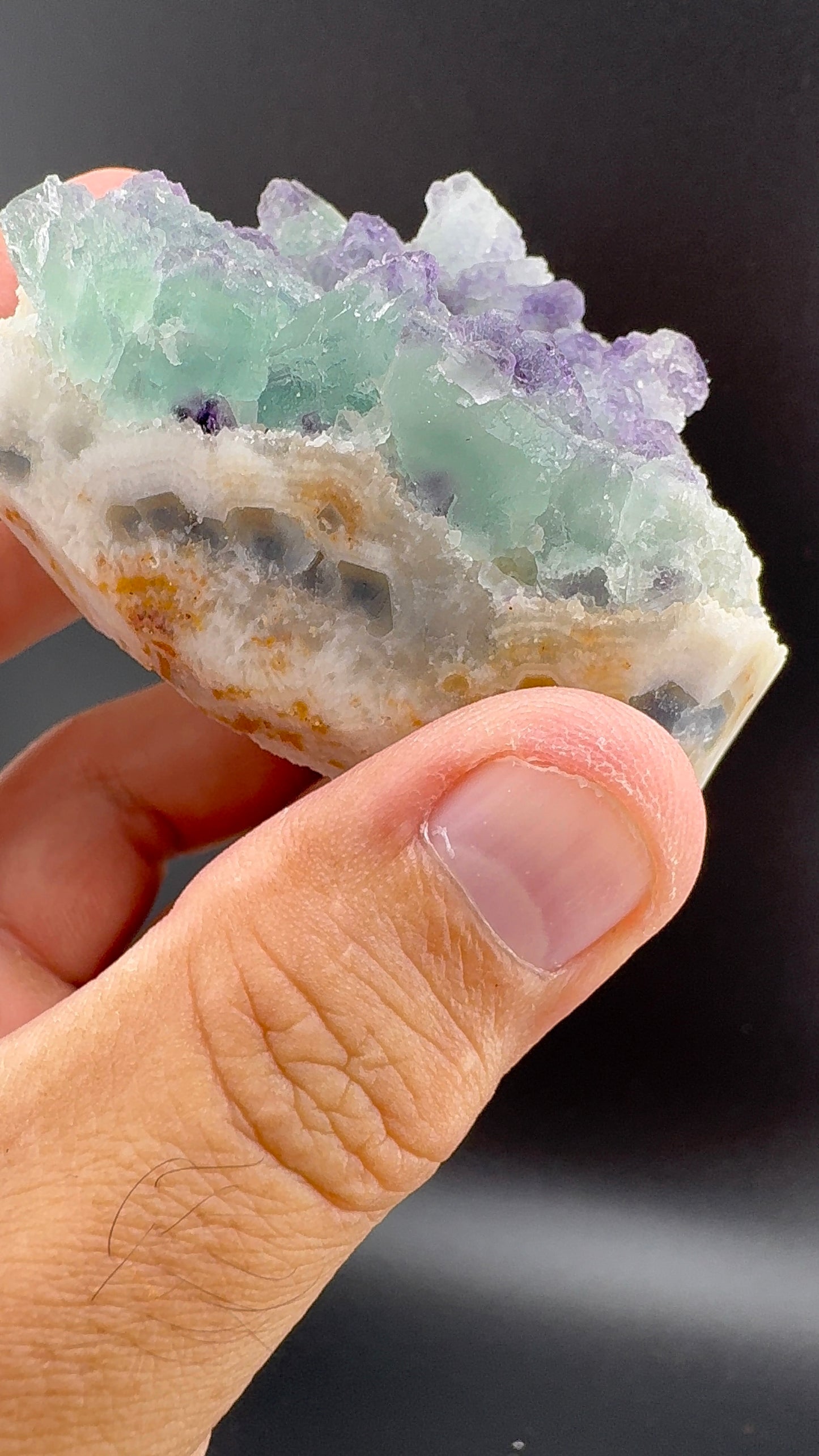 Purple/Green Octahedral Fluorite (S7)