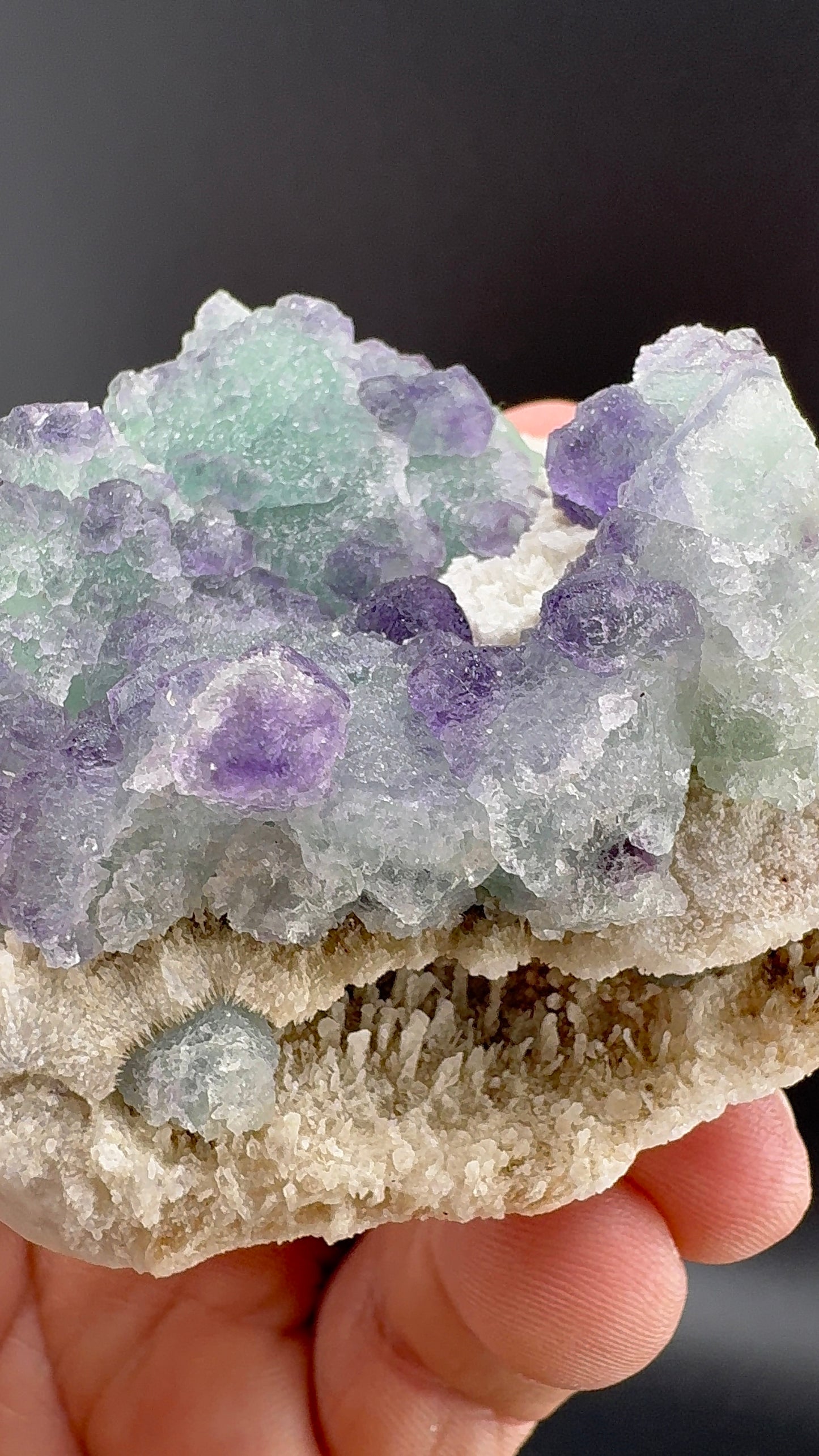 Purple/Green Octahedral Fluorite (S7)