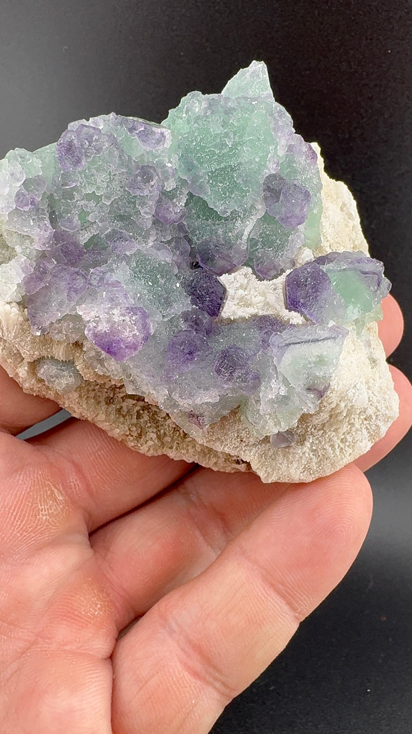 Purple/Green Octahedral Fluorite (S7)