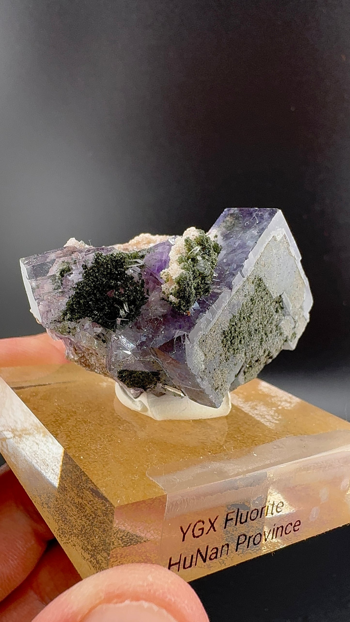 Purple Phantom Fluorite Cube (B17)