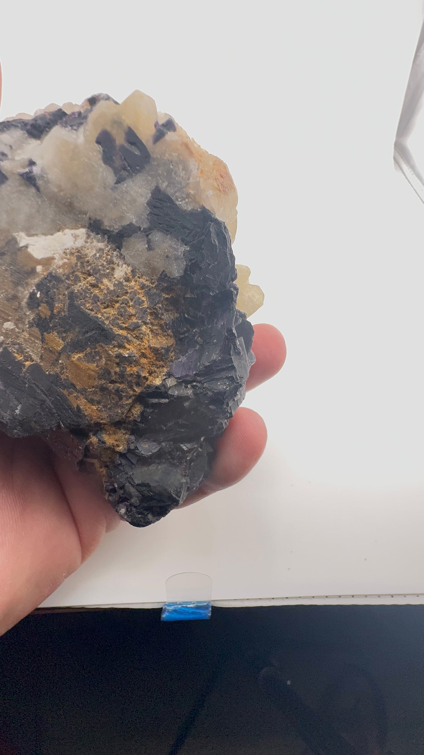 Black Rose Fluorite with Calcite Growth (BR13)