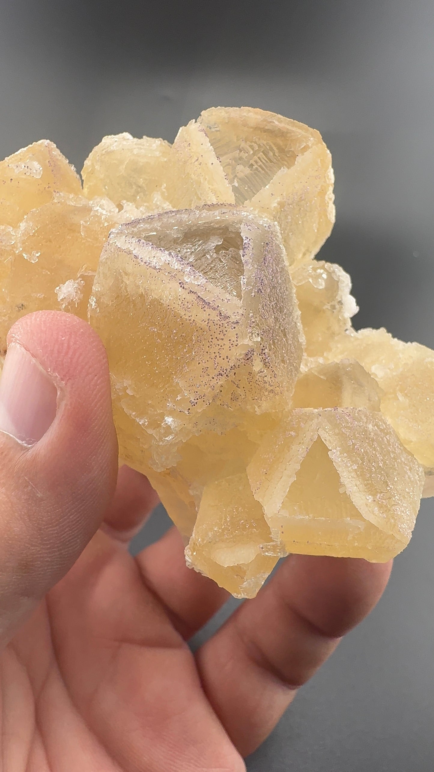 Yttrium Fluorite on Calcite