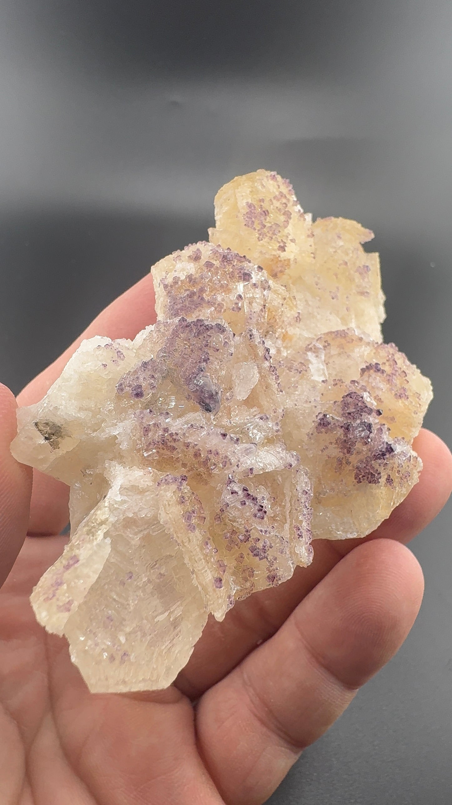 Yttrium Fluorite on Calcite