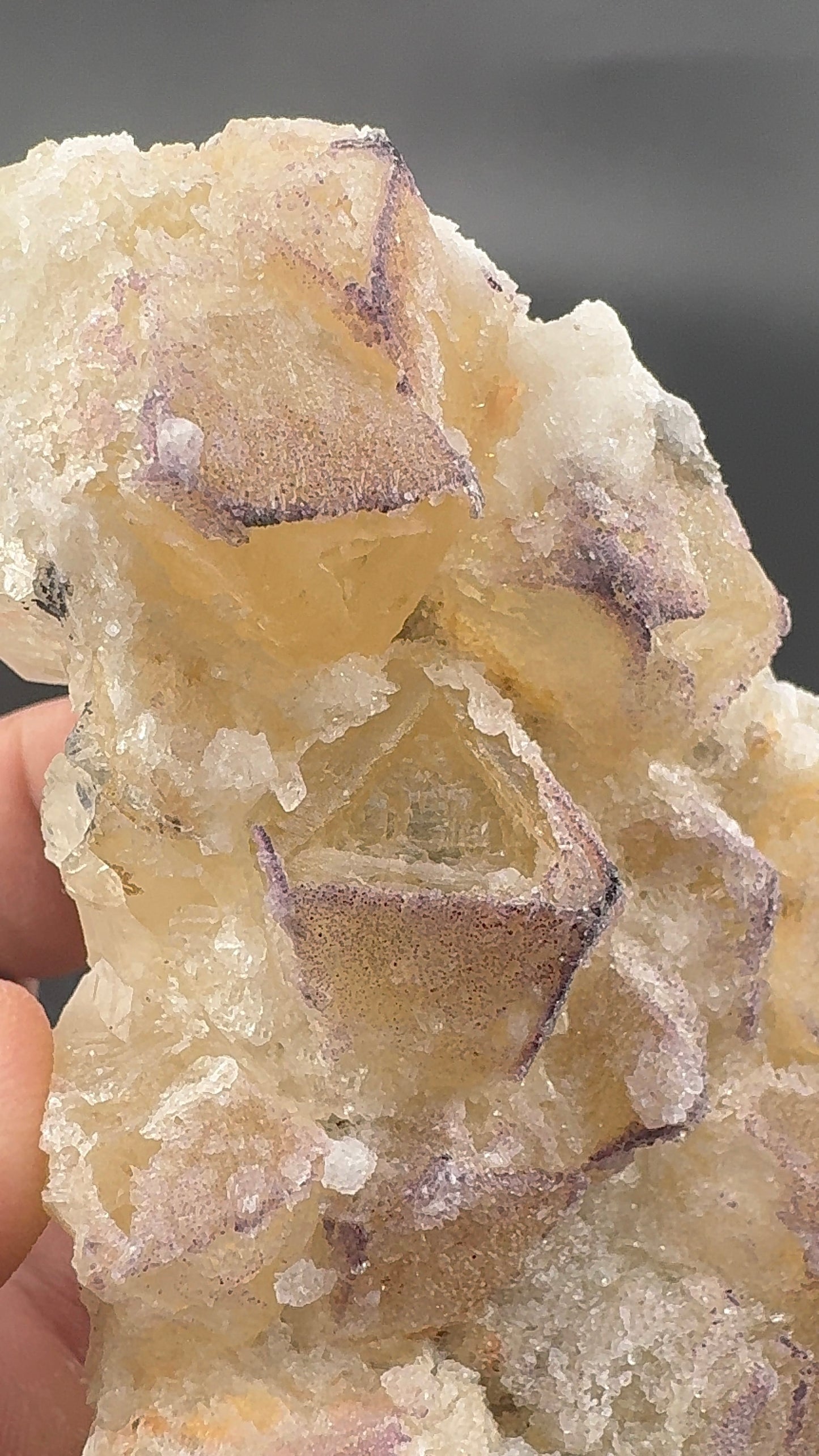Yttrium Fluorite on Calcite
