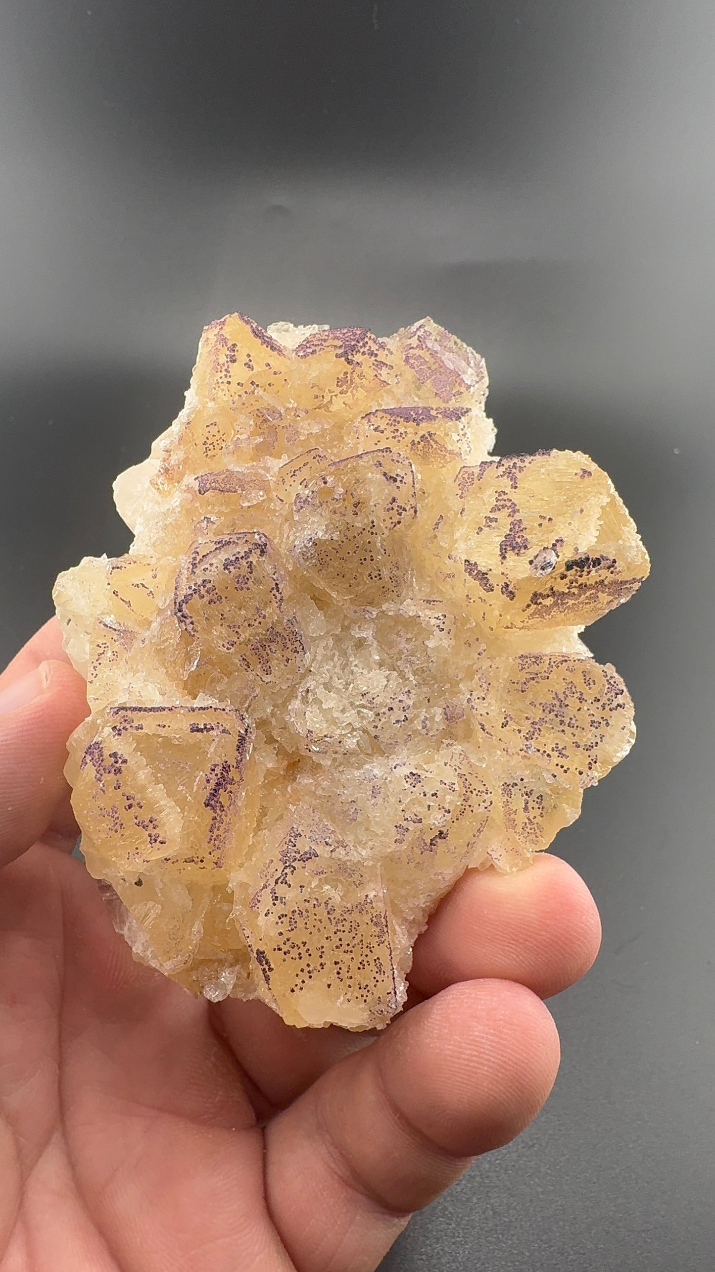 Yttrium Fluorite on Calcite