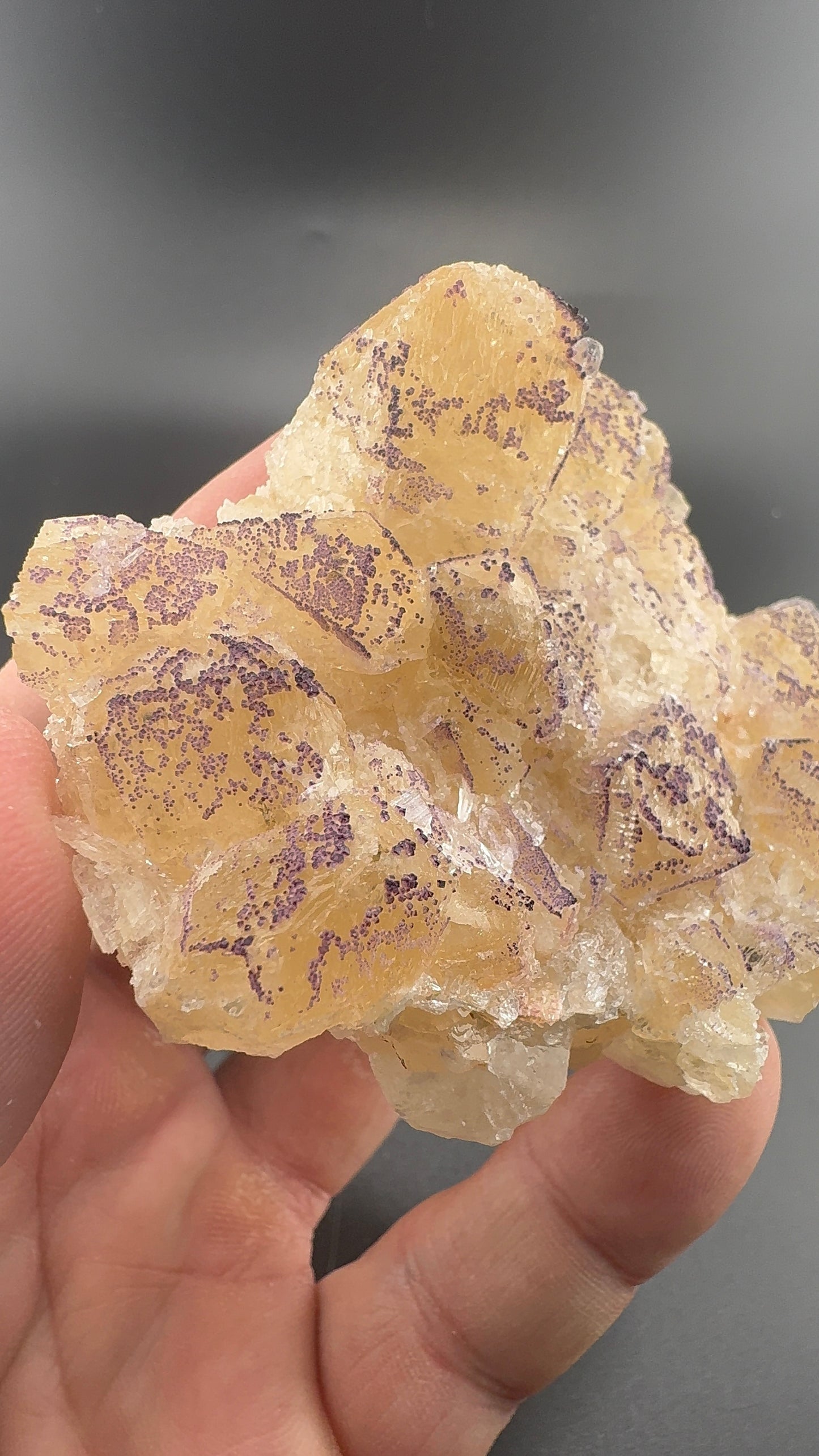 Yttrium Fluorite on Calcite