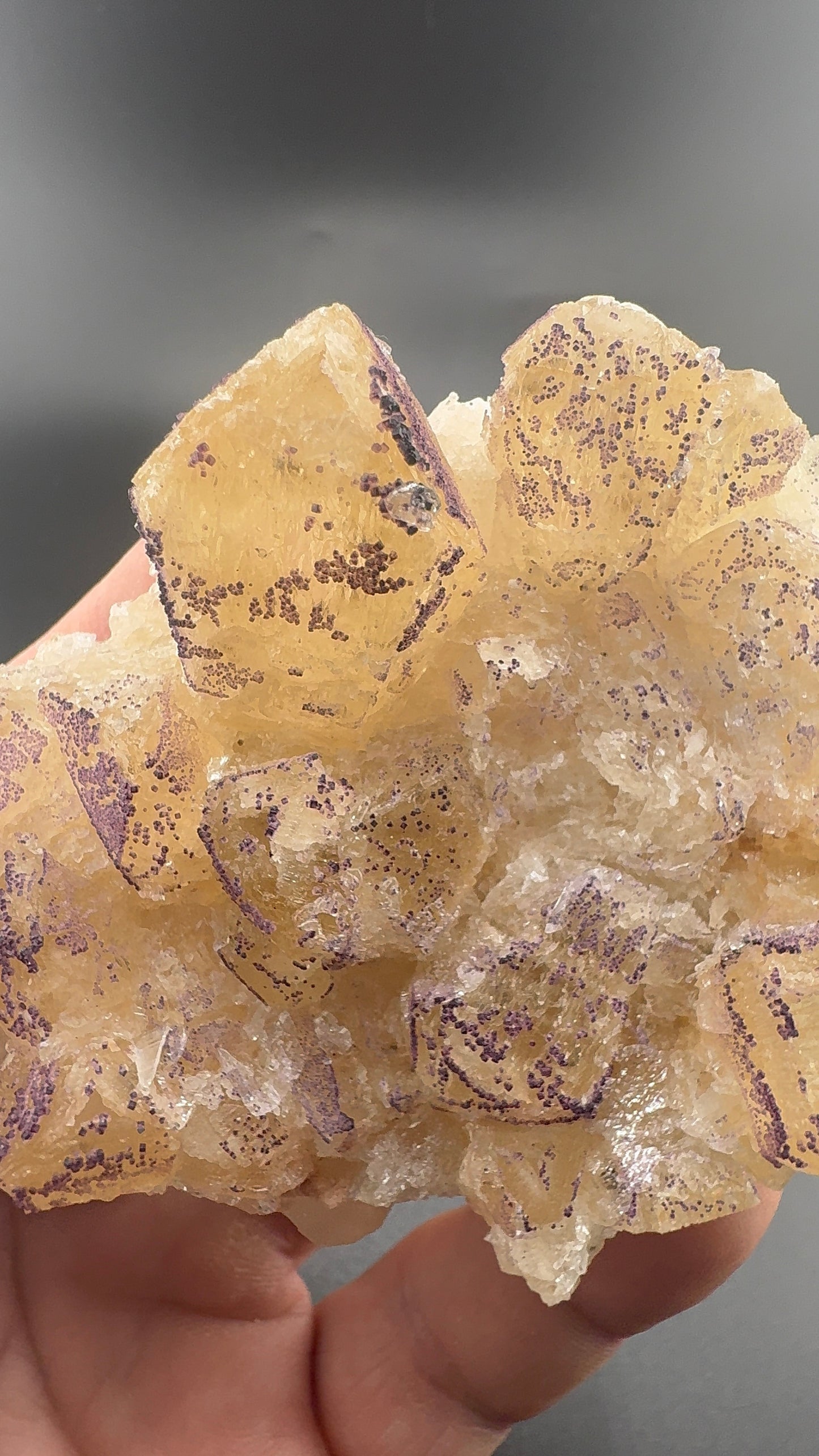 Yttrium Fluorite on Calcite