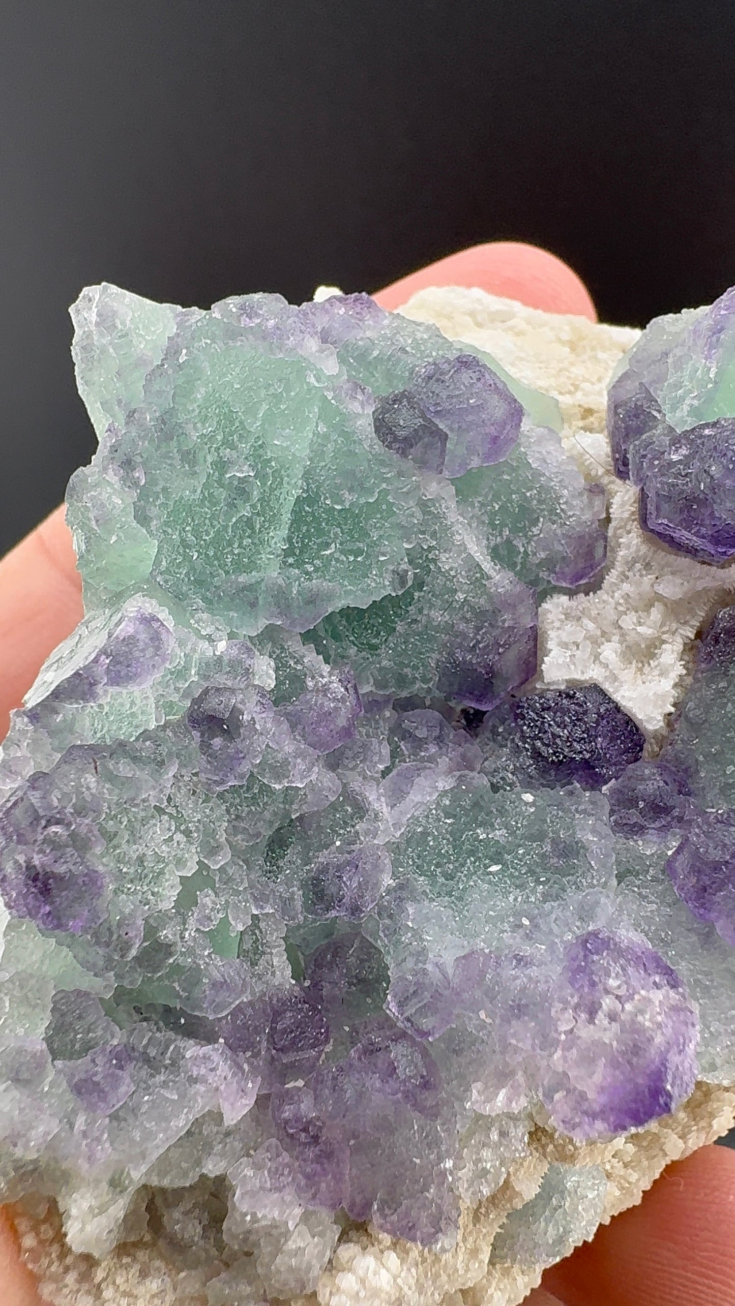 Purple/Green Octahedral Fluorite (S7)