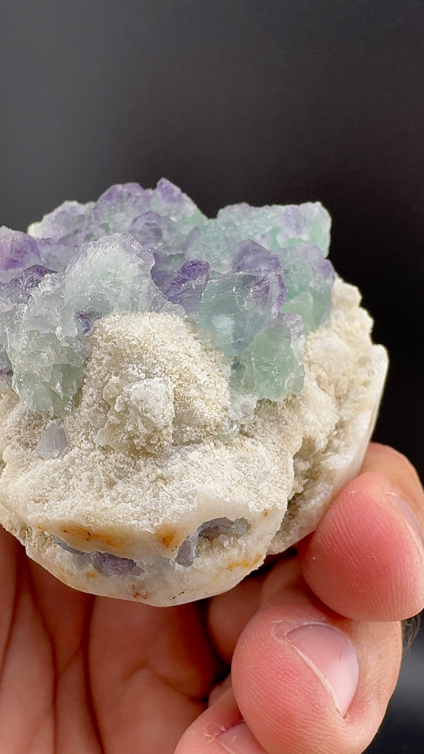 Purple/Green Octahedral Fluorite (S7)