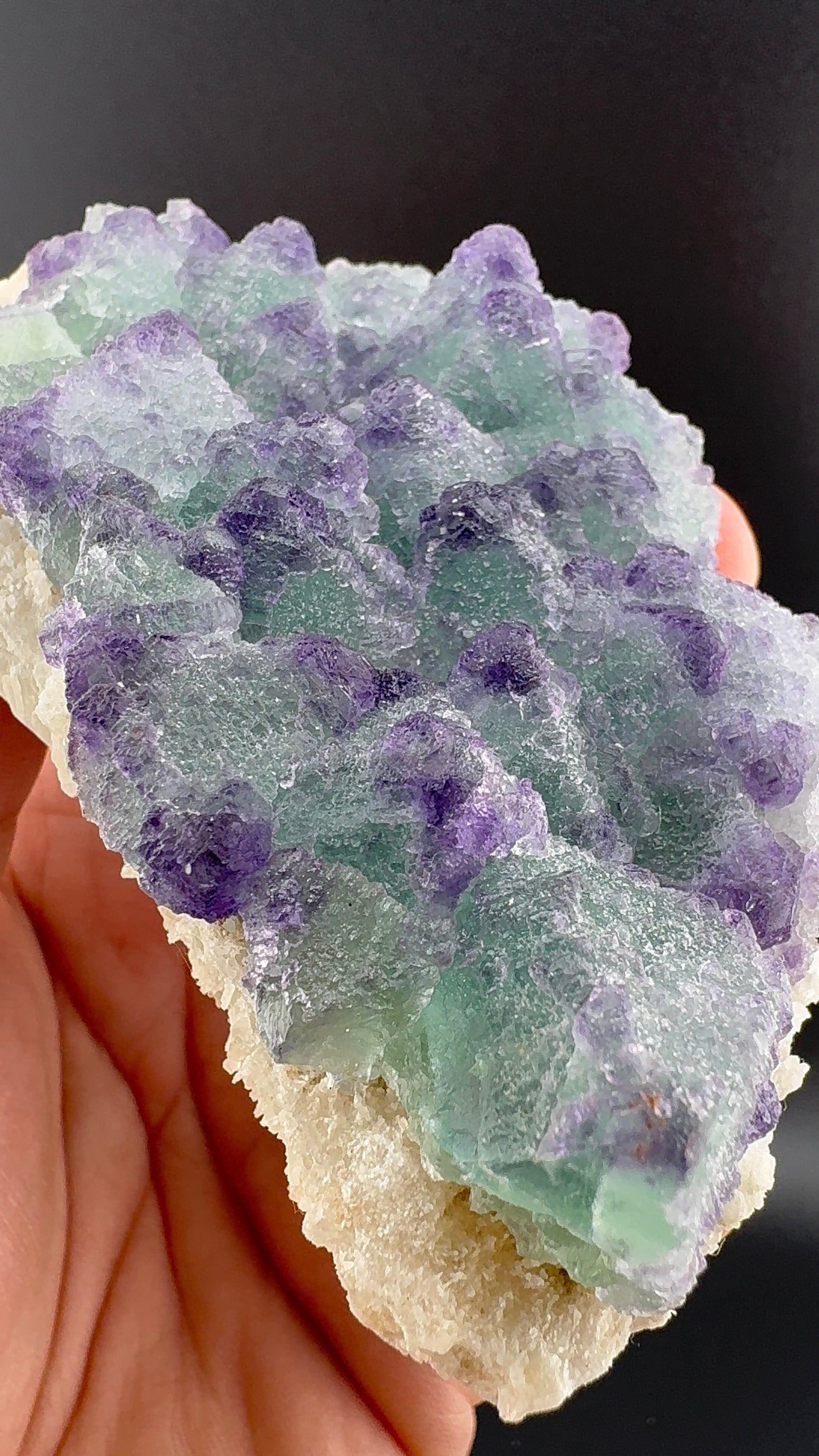 Purple/Green Octahedral Fluorite (S8)