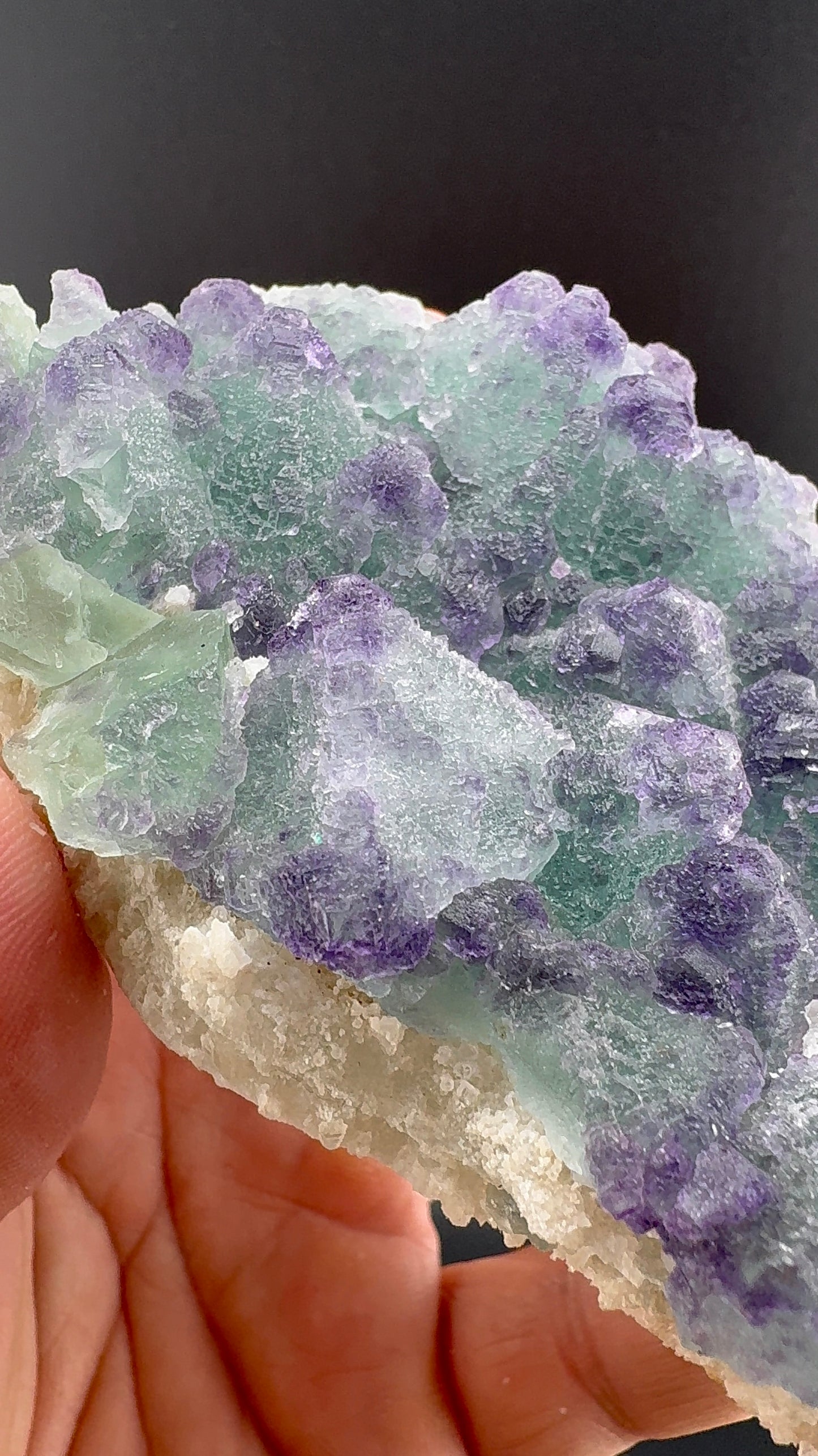 Purple/Green Octahedral Fluorite (S8)