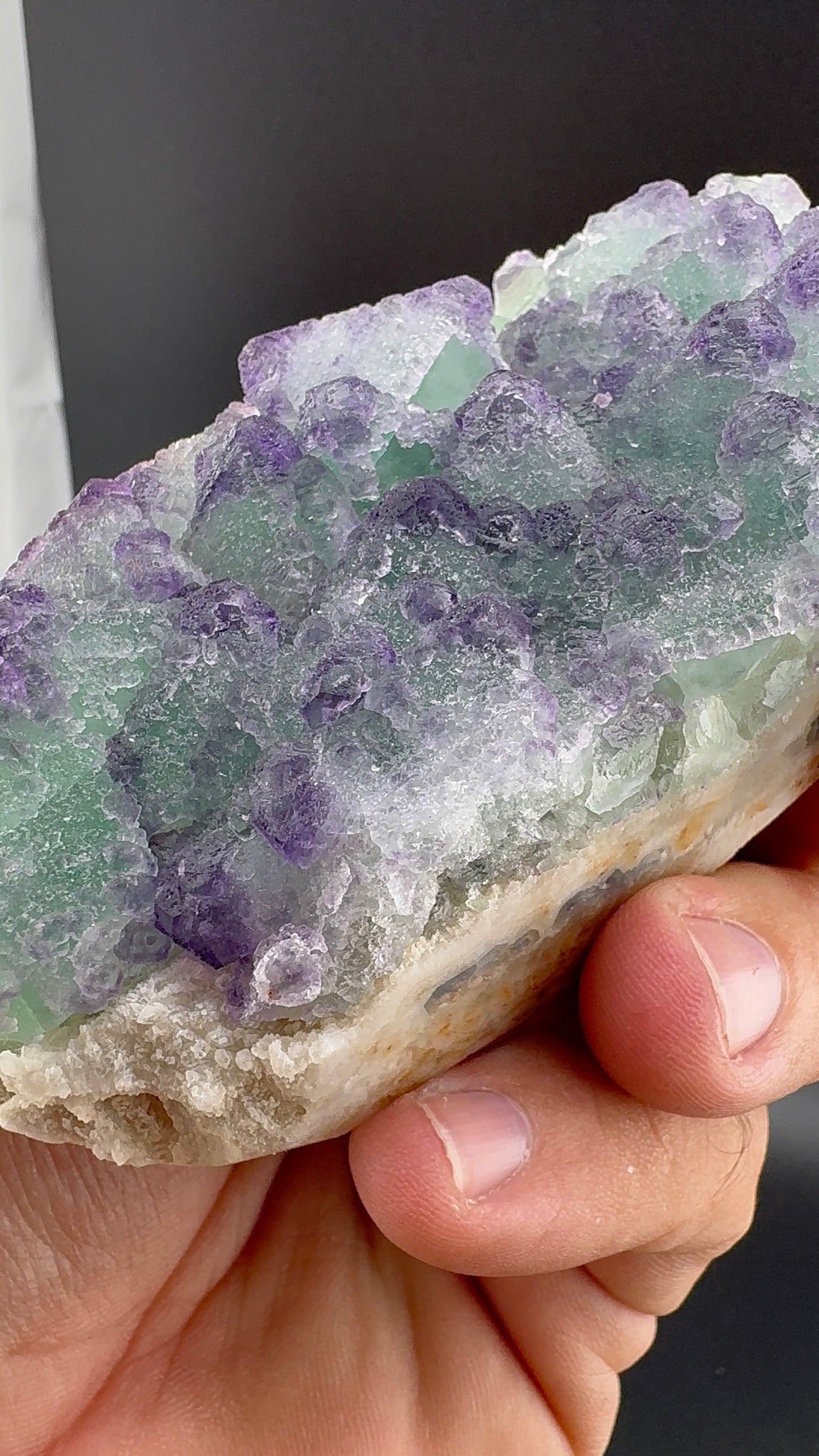 Purple/Green Octahedral Fluorite (S8)