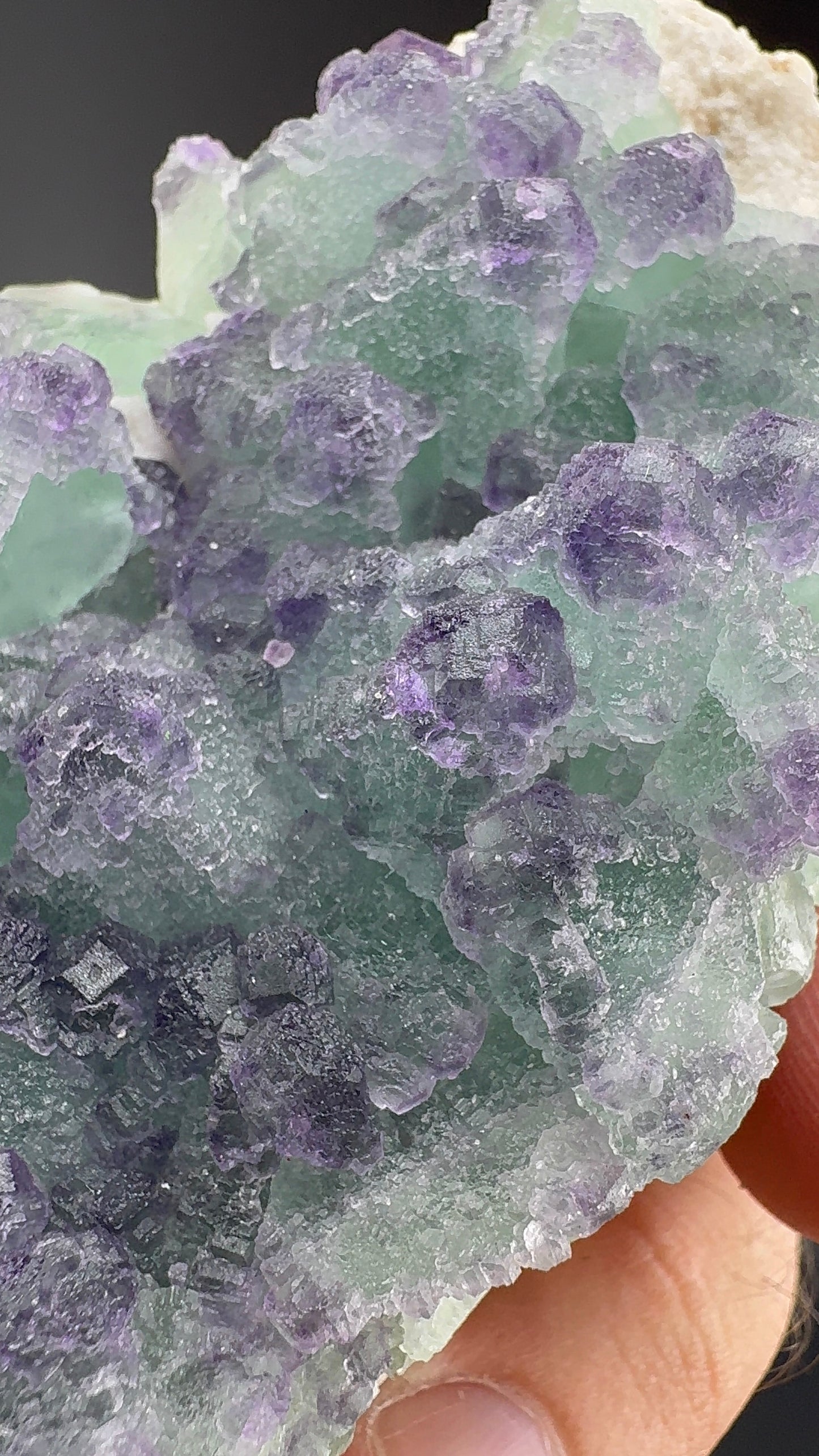 Purple/Green Octahedral Fluorite (S8)