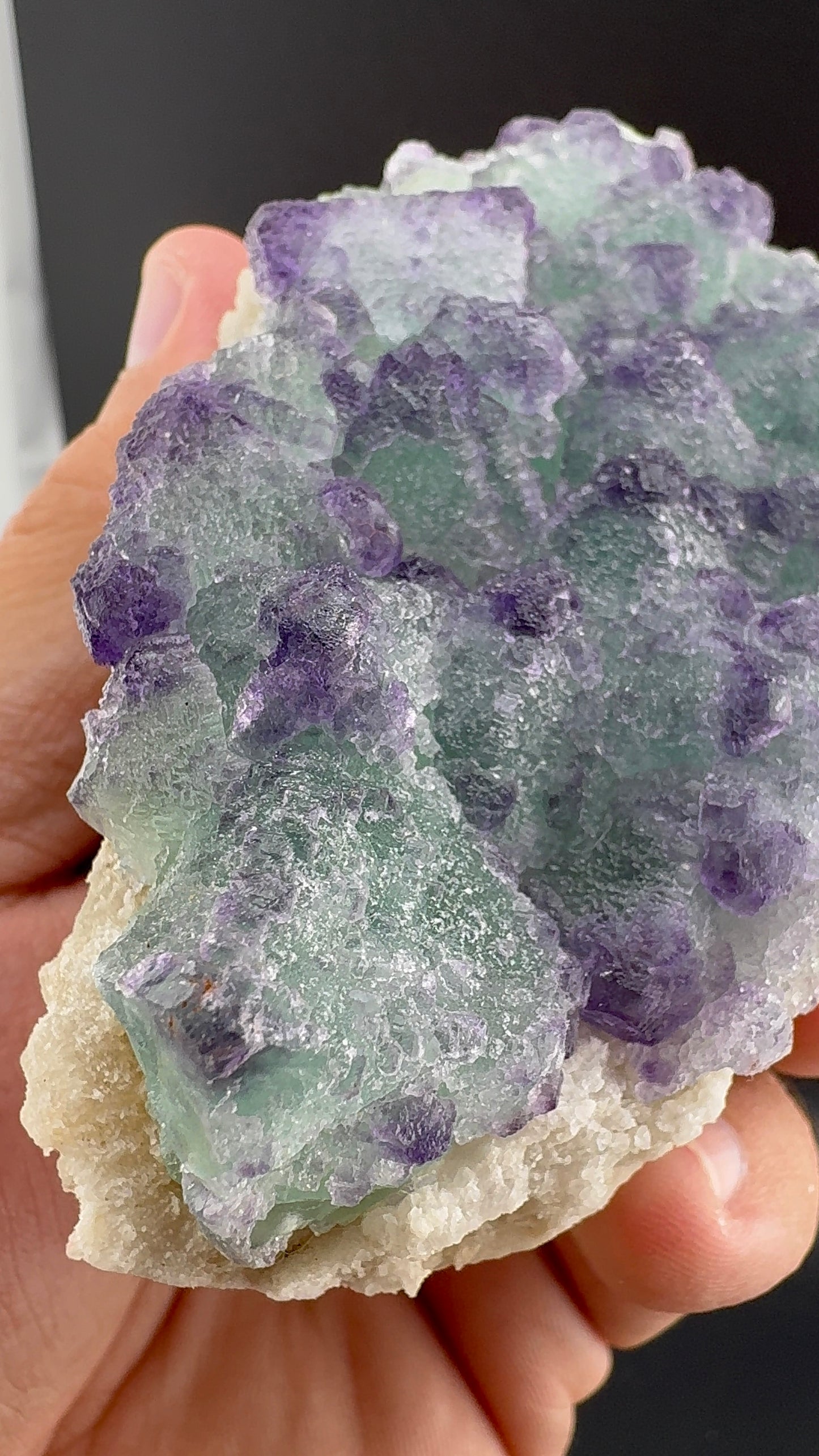 Purple/Green Octahedral Fluorite (S8)