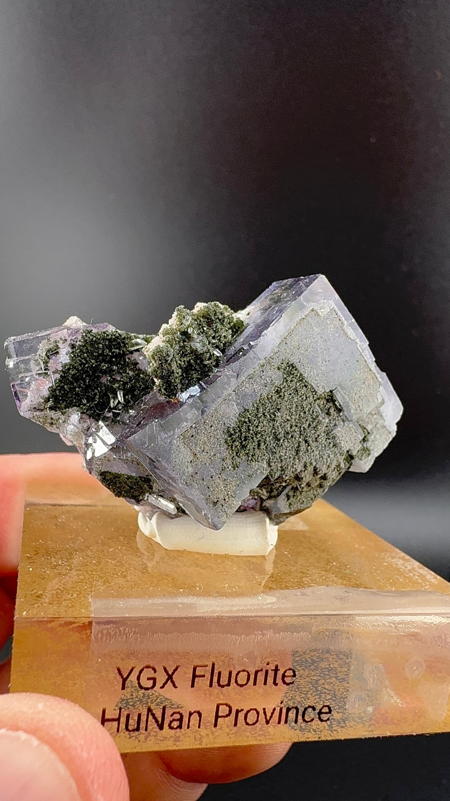 Purple Phantom Fluorite Cube (B17)