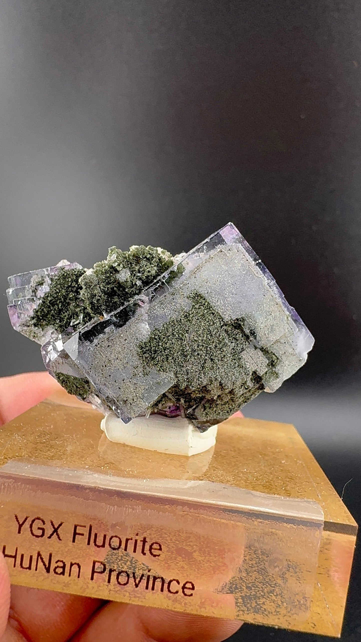 Purple Phantom Fluorite Cube (B17)