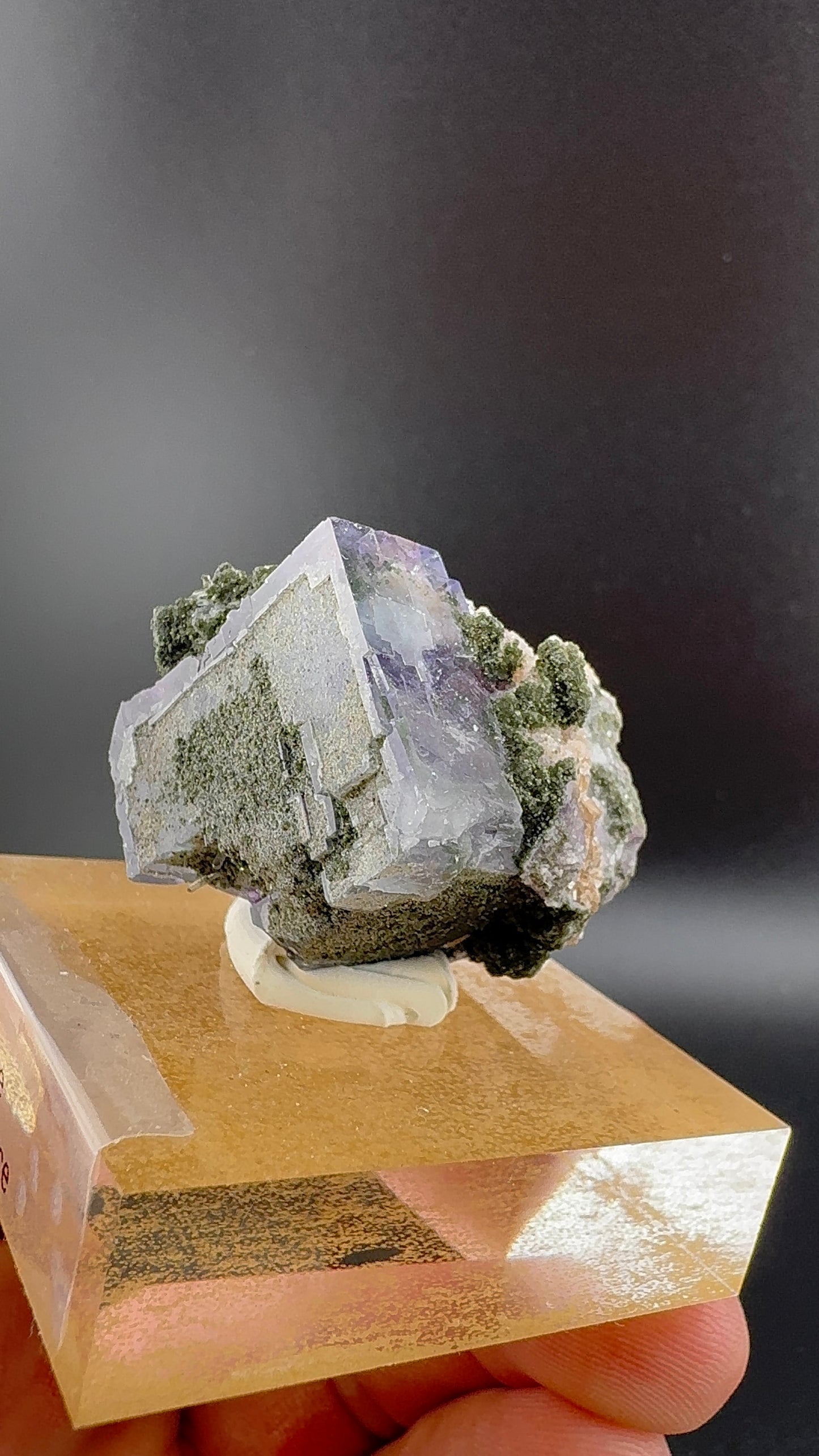 Purple Phantom Fluorite Cube (B17)