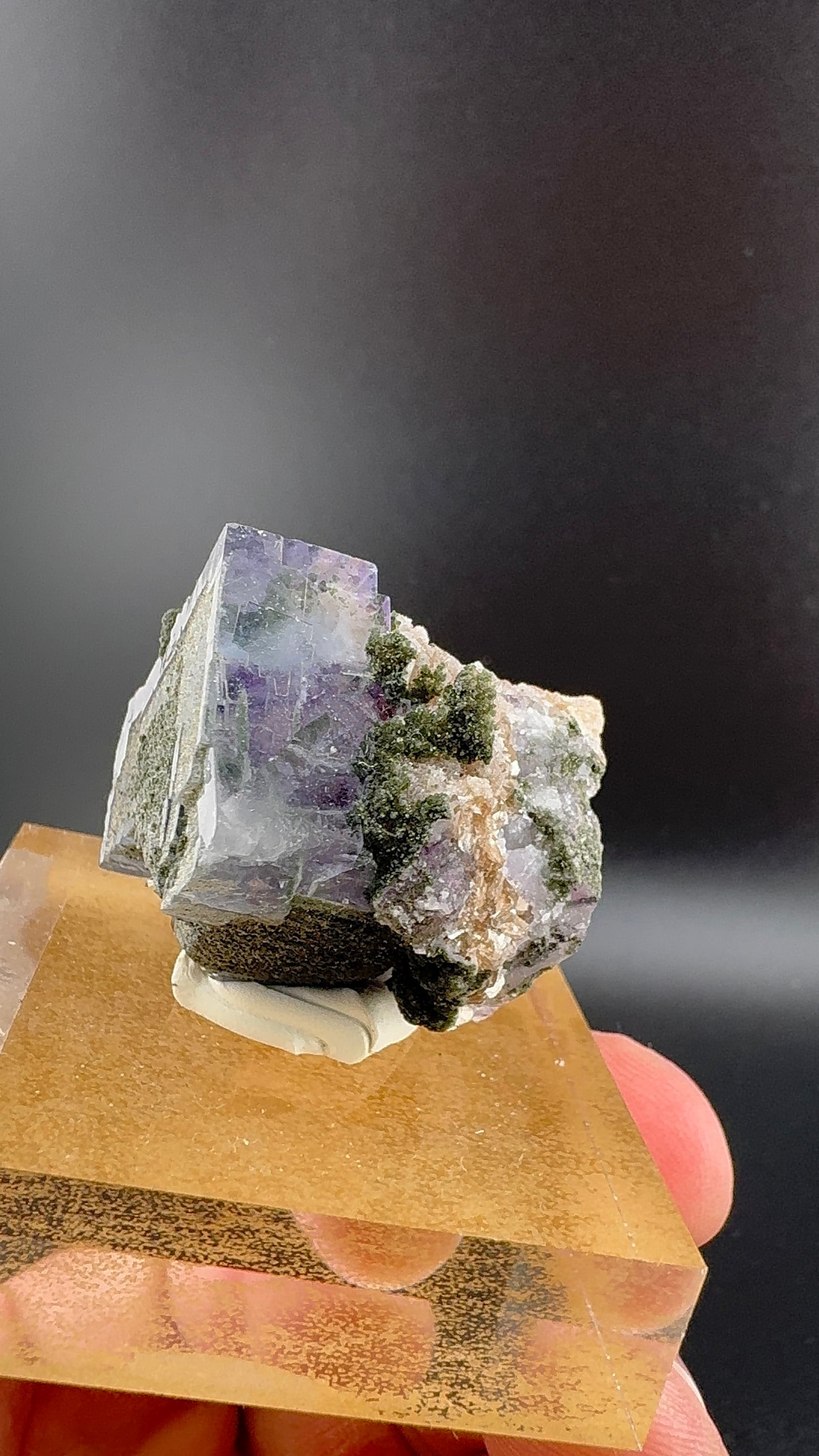 Purple Phantom Fluorite Cube (B17)