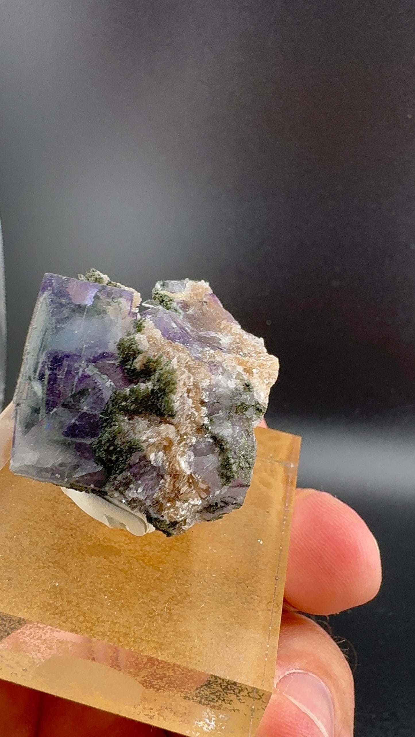 Purple Phantom Fluorite Cube (B17)