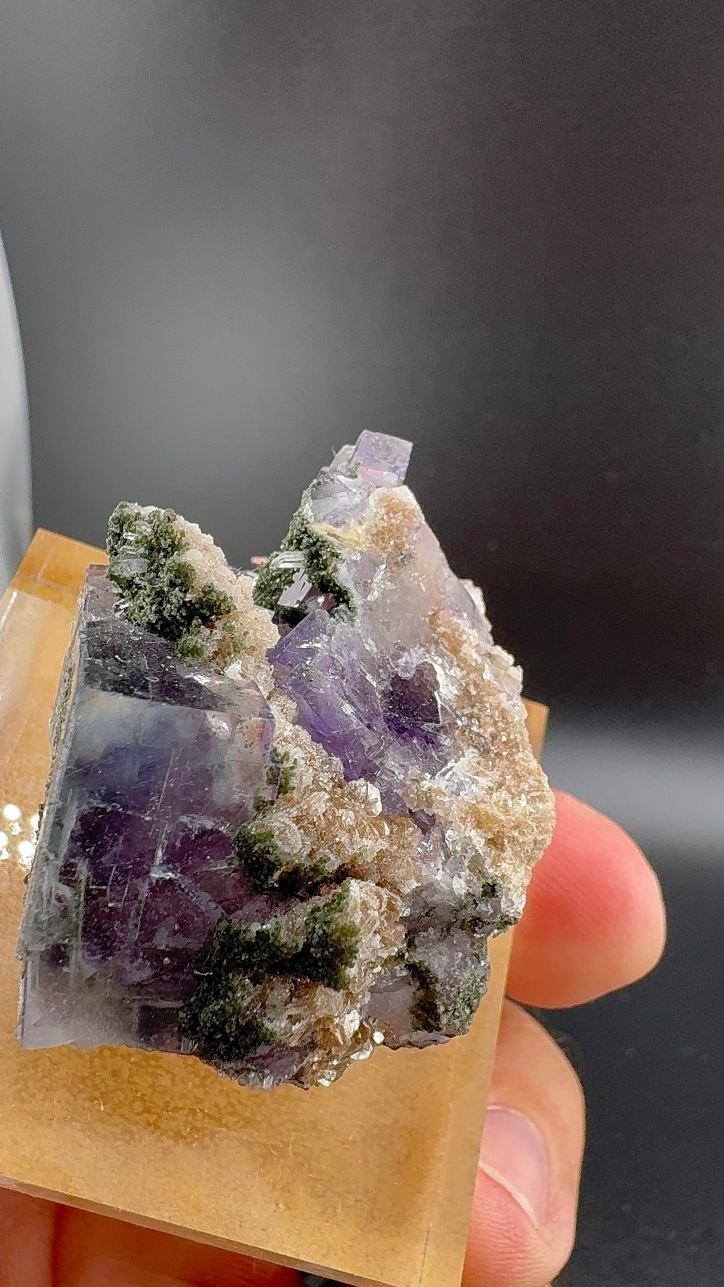 Purple Phantom Fluorite Cube (B17)