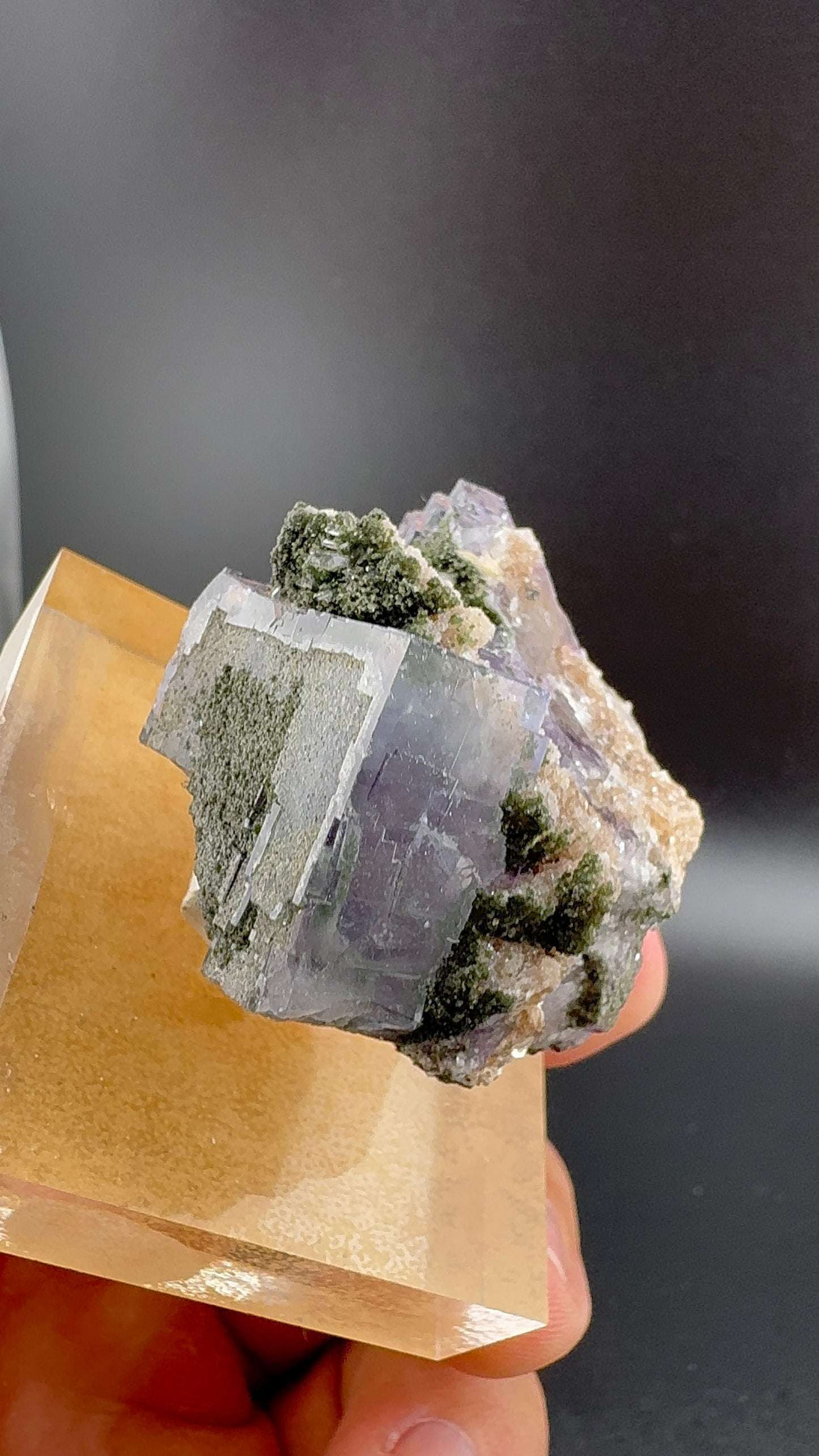 Purple Phantom Fluorite Cube (B17)