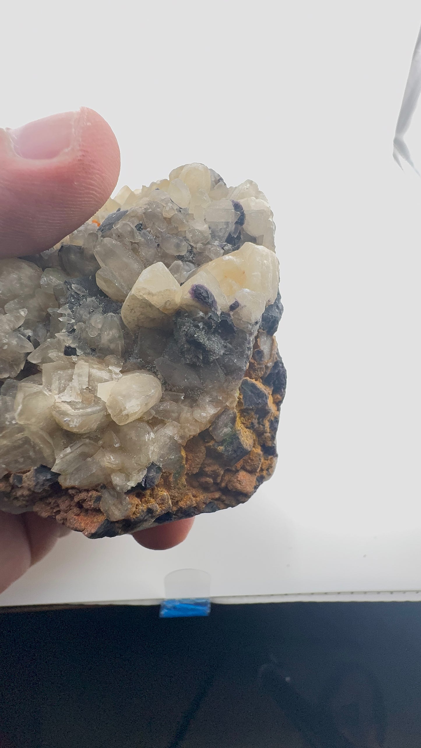 Black Rose Fluorite with Calcite Growth (BR13)