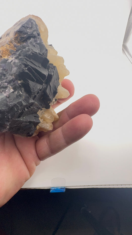 Black Rose Fluorite with Calcite Growth (BR13)