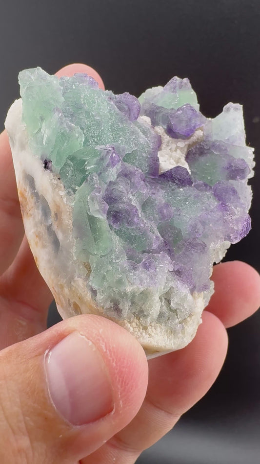 Purple/Green Octahedral Fluorite (S7)
