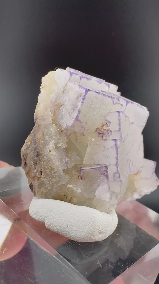 Purple QR Code Fluorite (B10)