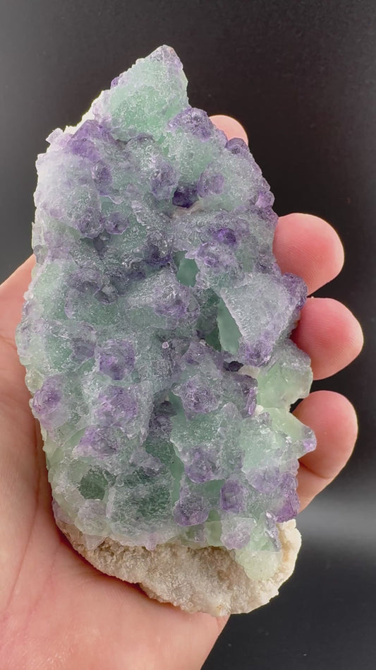 Purple/Green Octahedral Fluorite (S8)