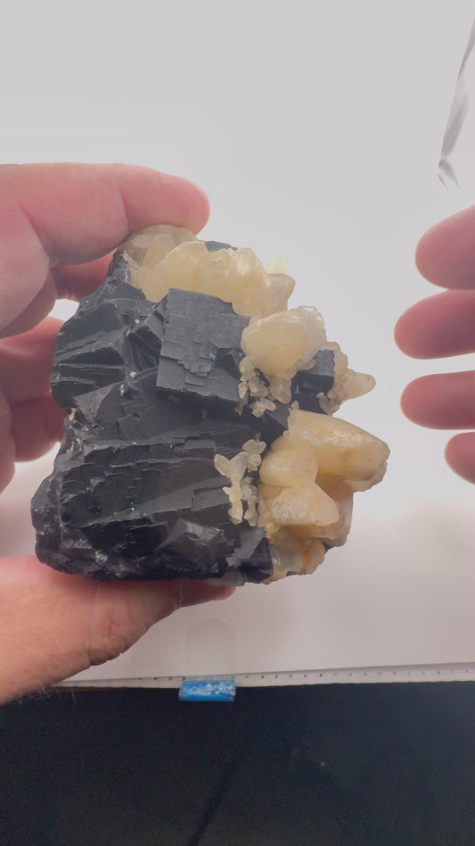 Black Rose Fluorite with Calcite Growth (BR13)